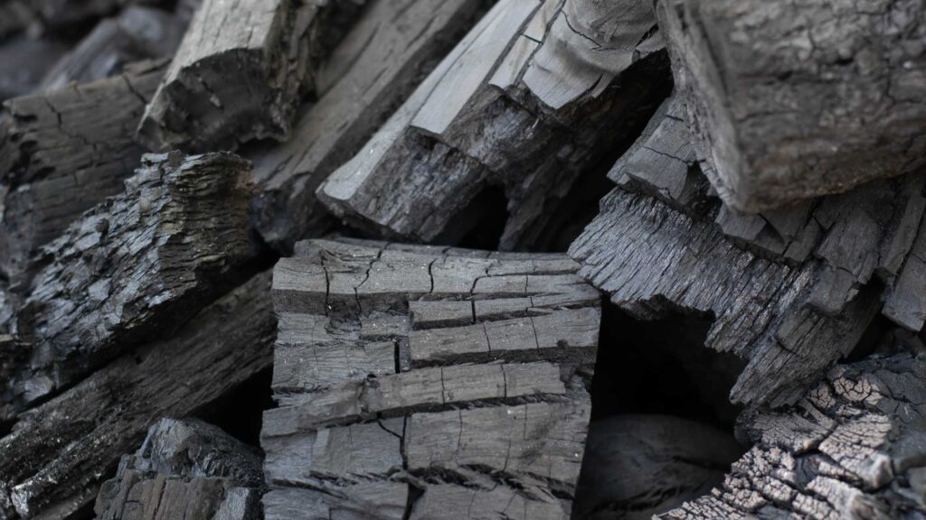 Glowing premium Indonesian hardwood lump charcoal from Tatum Nusantara